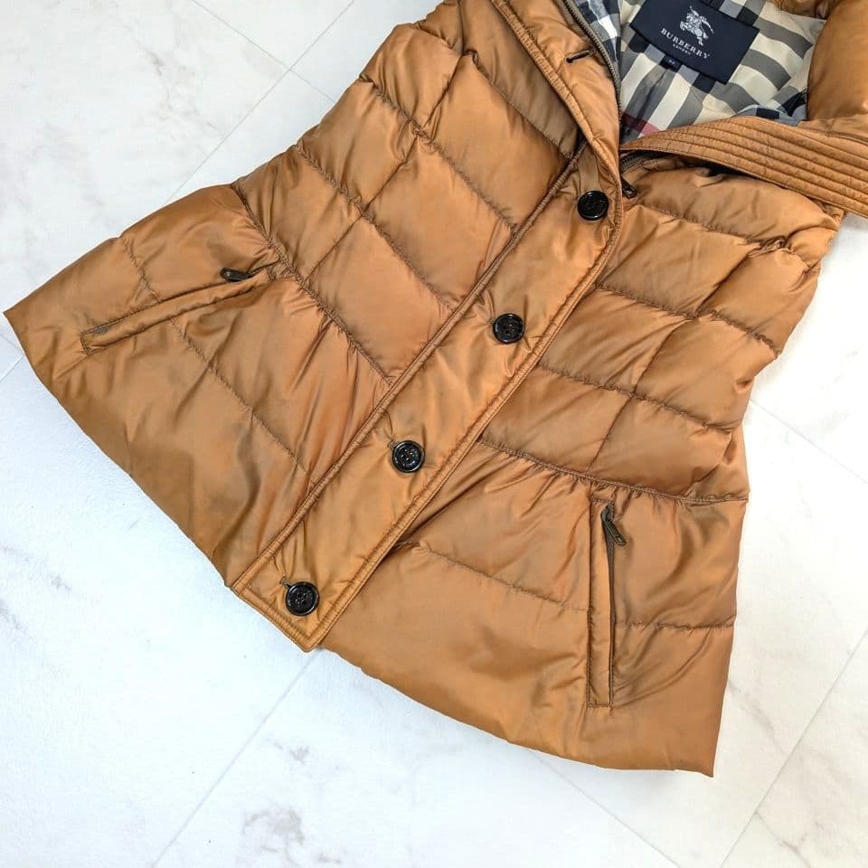 BURBERRY LONDON ダウンベスト メガチェック ペプラム サイズ44