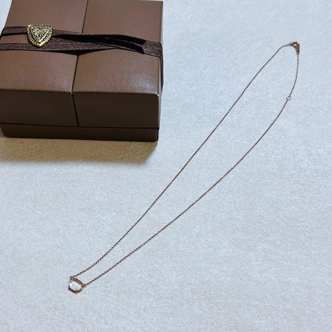 agete アガット【スキニーストーン】K10ネックレス 1石ネックレス