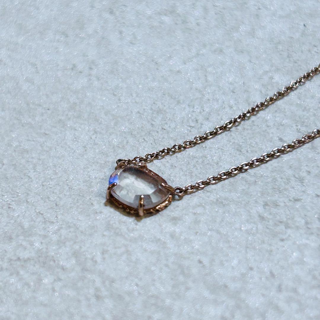 agete アガット【スキニーストーン】K10ネックレス 1石ネックレス