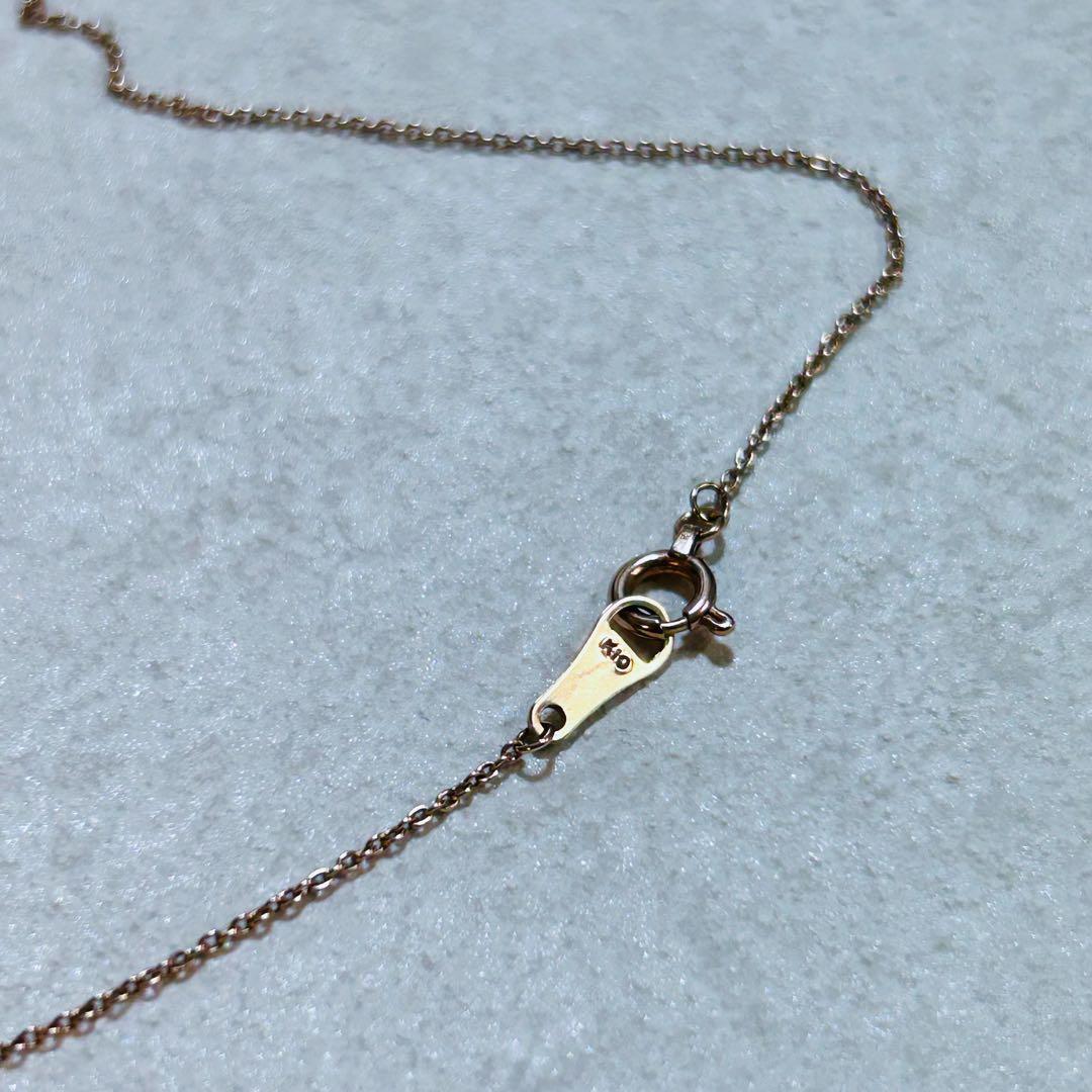 agete アガット【スキニーストーン】K10ネックレス 1石ネックレス