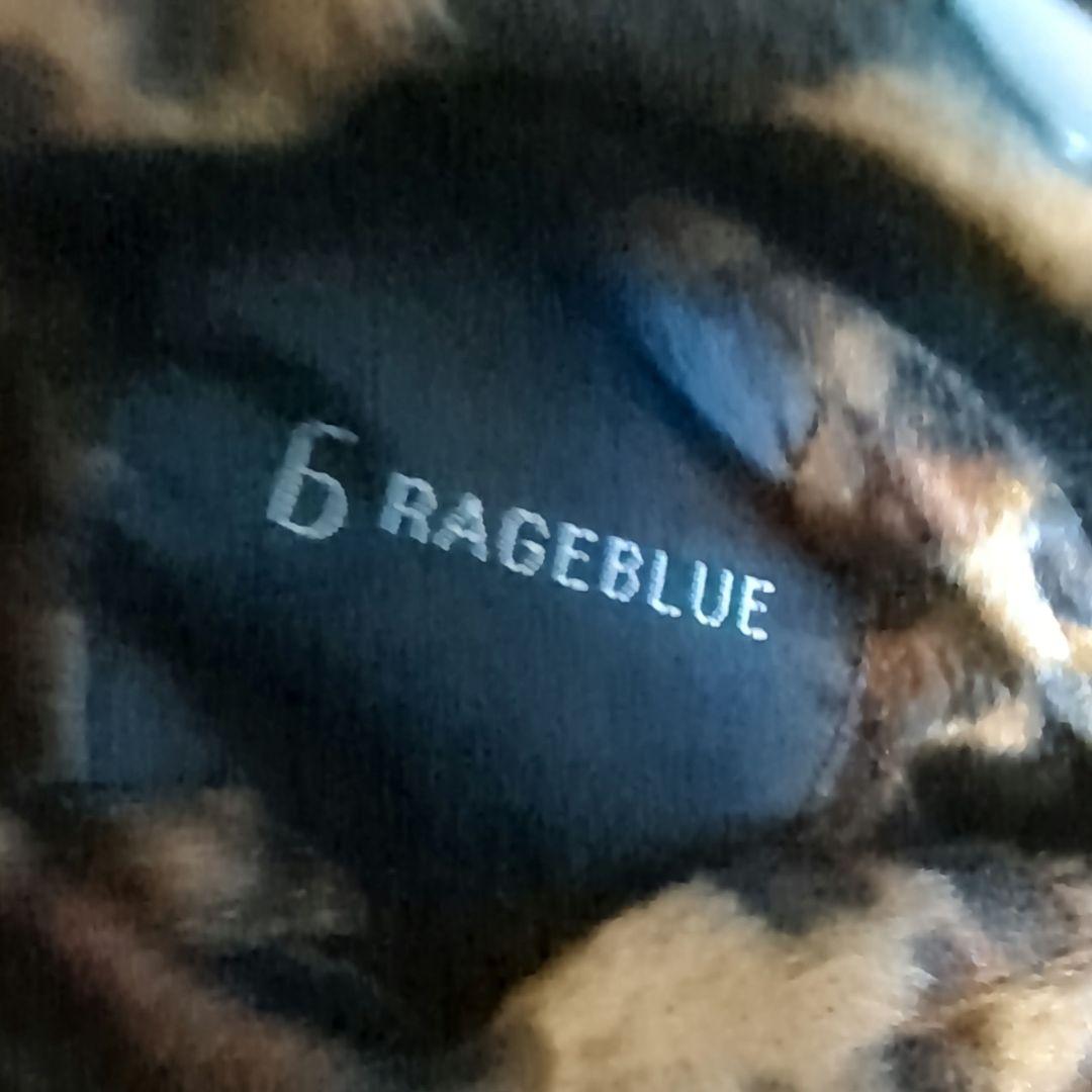 en6 RAGEBLUE ヒョウ柄 レオパードパーカー ダウンベスト メンズL