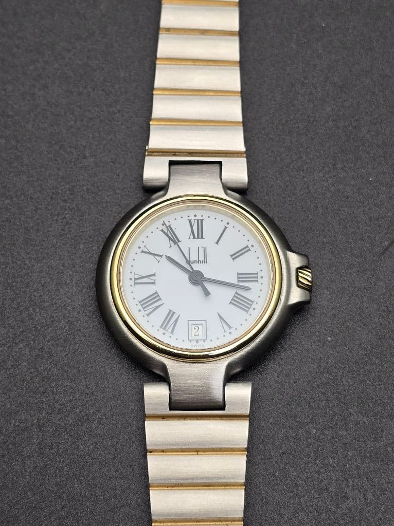 美品 電池交換済 研磨済 dunhill ダンヒル ゴールド ヴィンテージ