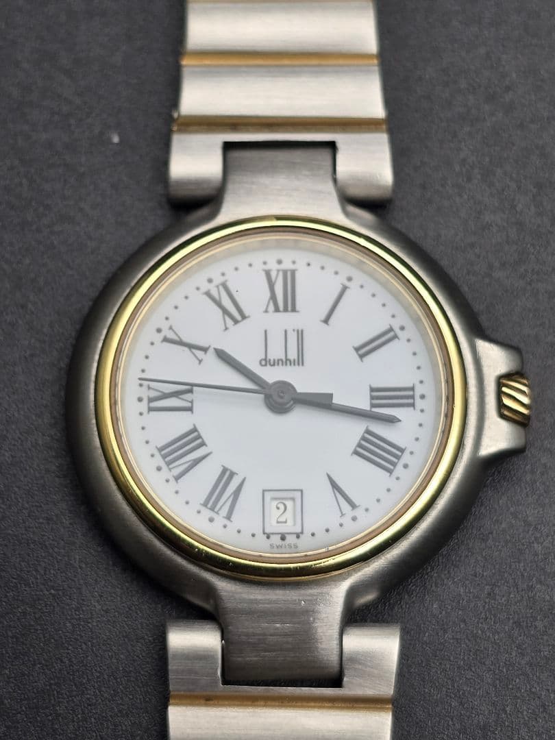 美品 電池交換済 研磨済 dunhill ダンヒル ゴールド ヴィンテージ