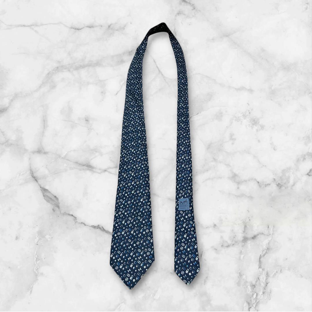 HERMES エルメス　ネクタイ　カンカイユリ　箱あり