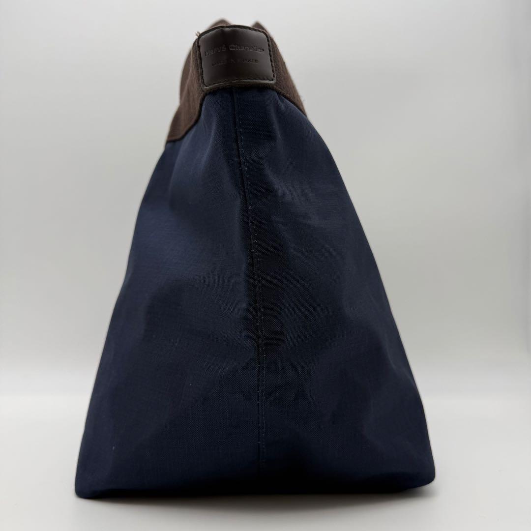 エルベシャプリエ 725C コーデュラ舟型トート L ネイビー×モカ