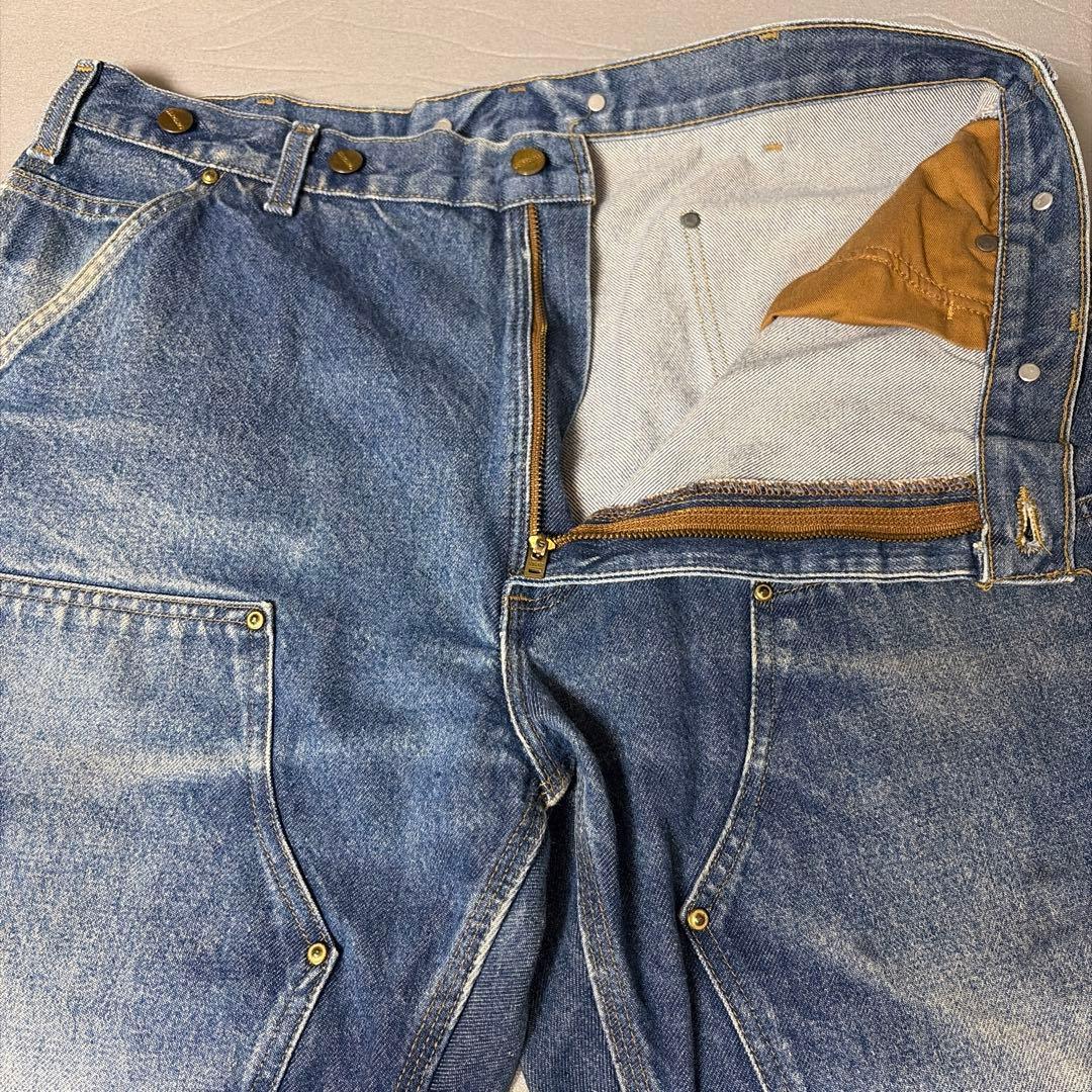 W38xL30 カーハート デニムペインターパンツ ダブルニー メキシコ製 ⑤