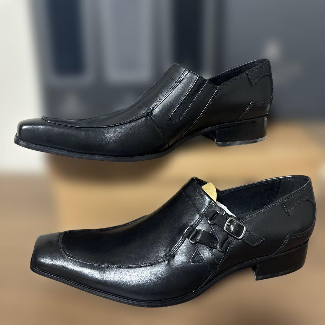 ブラック ビジネスシューズ　靴下セット　キャサリンハムネット