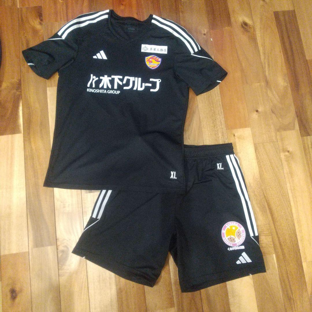 ベガルタ仙台 練習着 adidas サッカーシャツ XL 黒