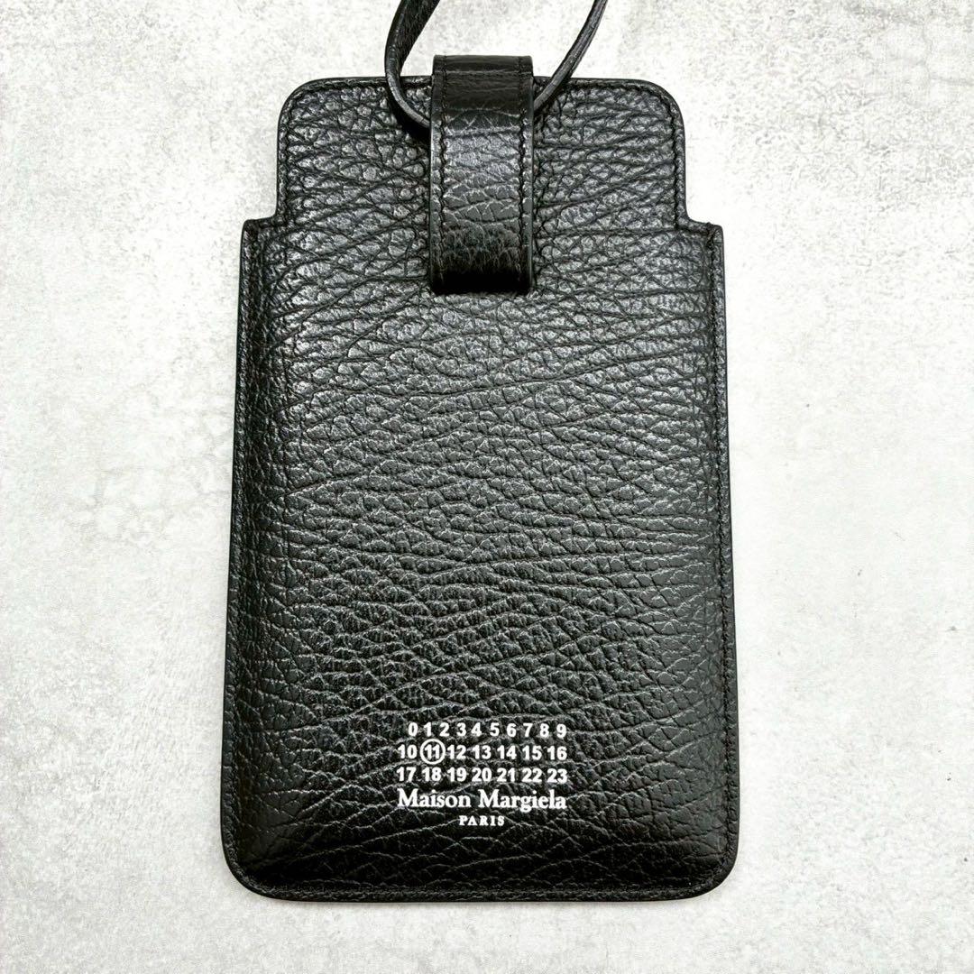 ✨極美品✨メゾンマルジェラ フォンポーチ スマホホルダー レザー ブラック