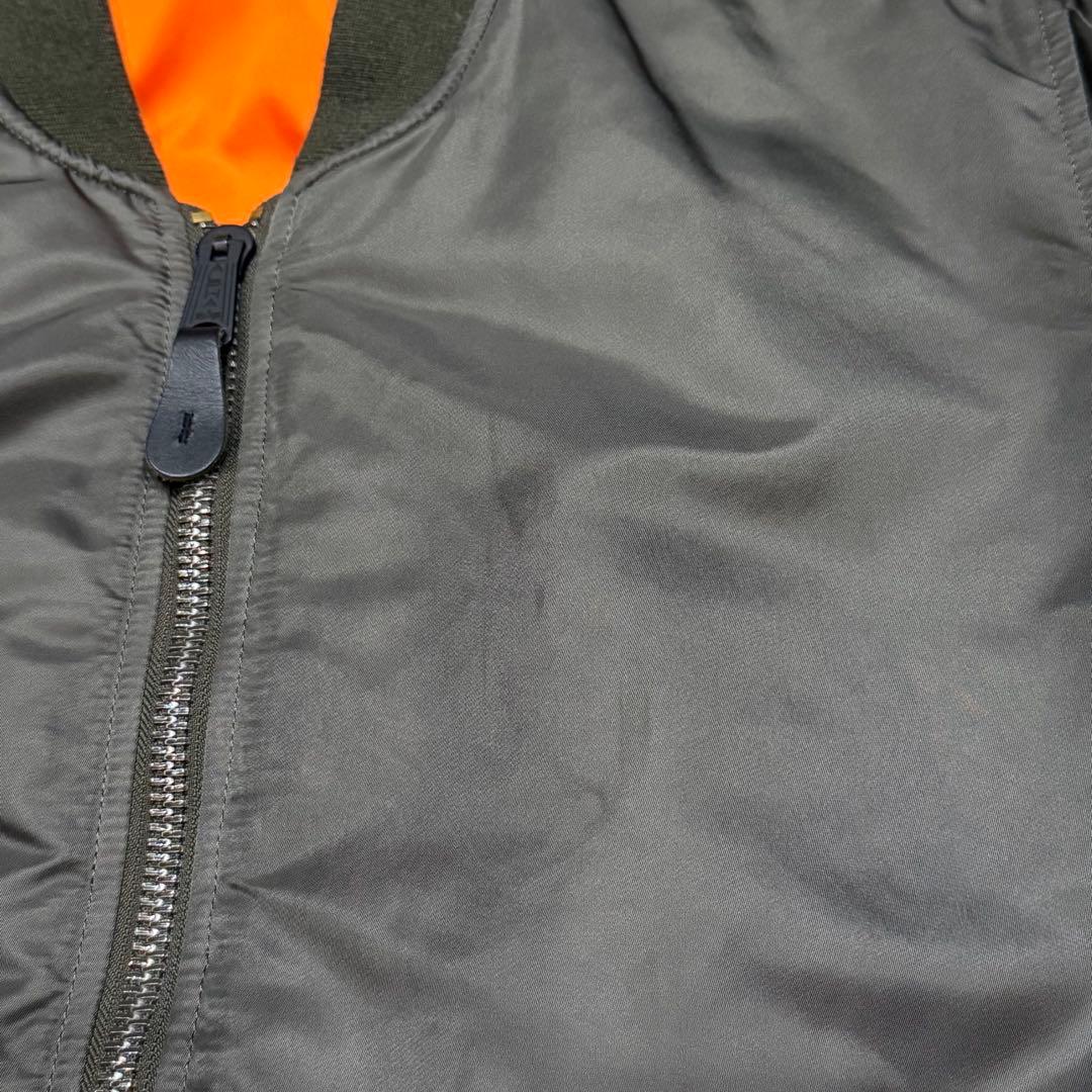 1813　アルファインダストリーズ　MA-1フライトジャケット　L　グレー