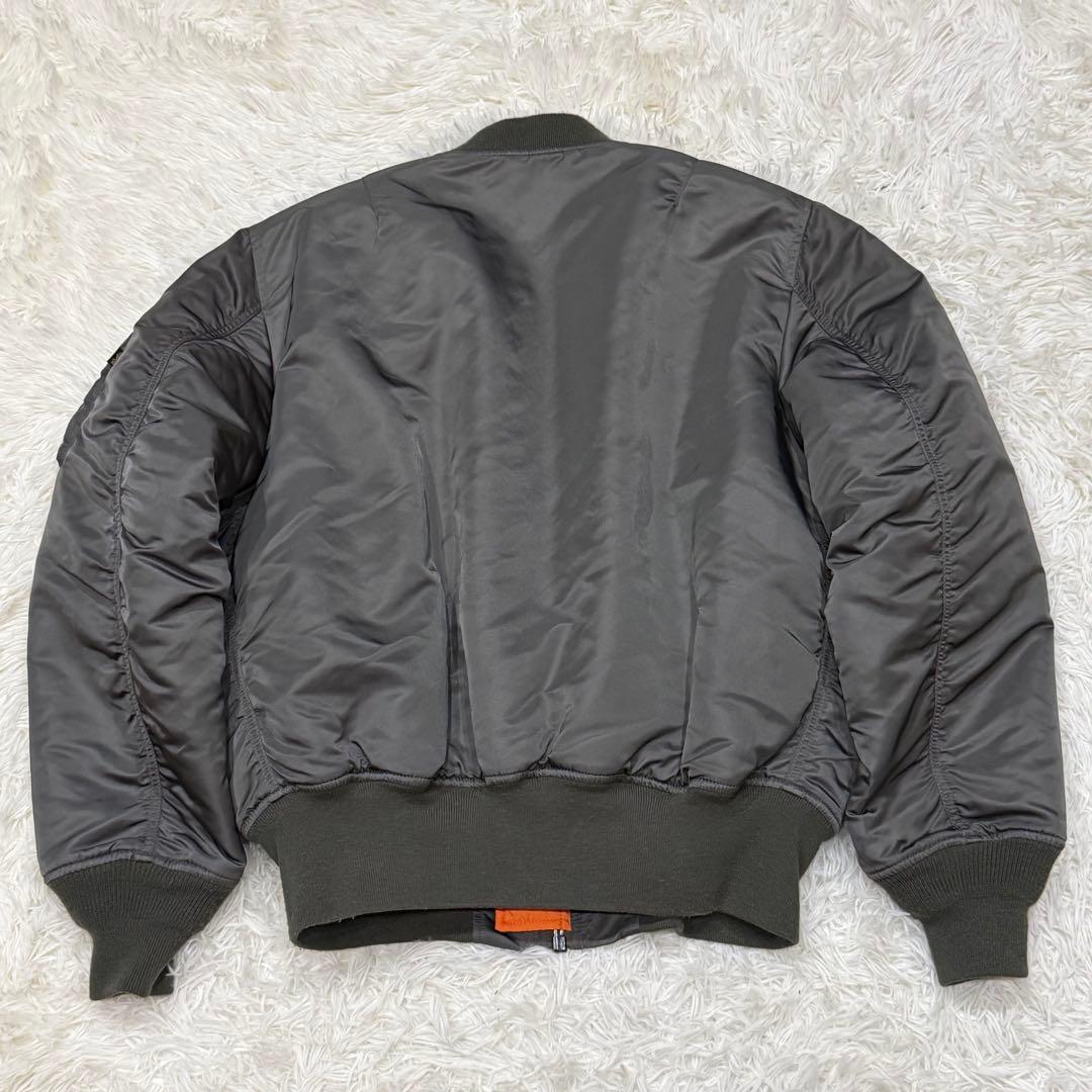 1813　アルファインダストリーズ　MA-1フライトジャケット　L　グレー