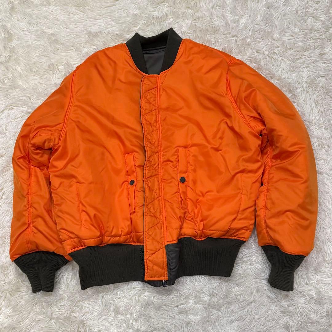 1813　アルファインダストリーズ　MA-1フライトジャケット　L　グレー