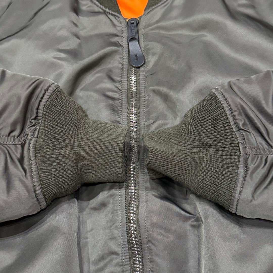 1813　アルファインダストリーズ　MA-1フライトジャケット　L　グレー