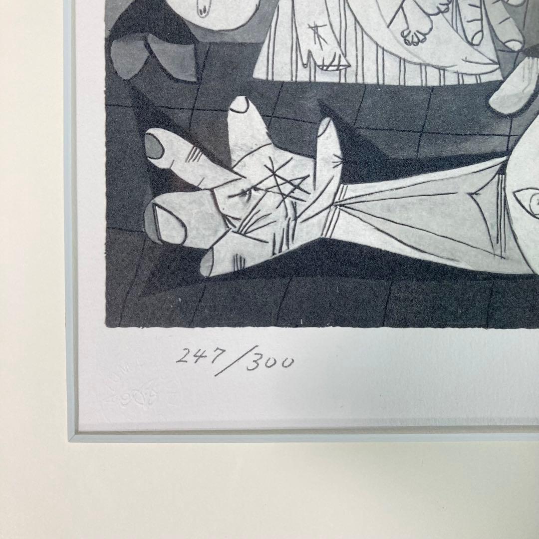 【真作】パブロ・ピカソ「ゲルニカ」大判リトグラフ 300部限定 あずま工芸 版画
