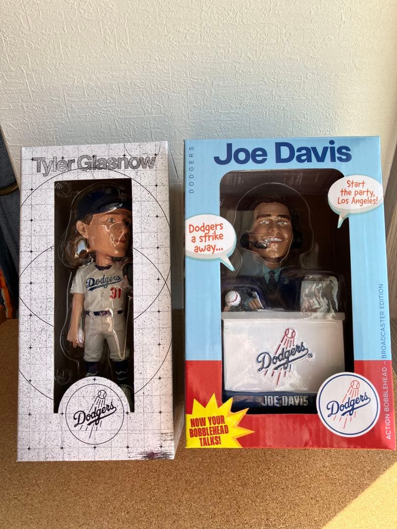 ドジャース　グラスノー、ジョーデイビス　ボブルヘッド