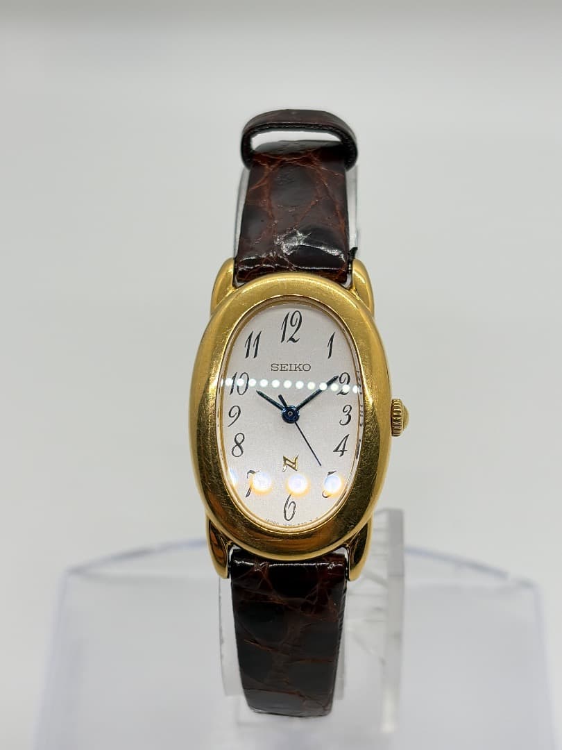 【新品電池】セイコー ノイエ NOIE オーバル 1F21-5B70 ゴールド