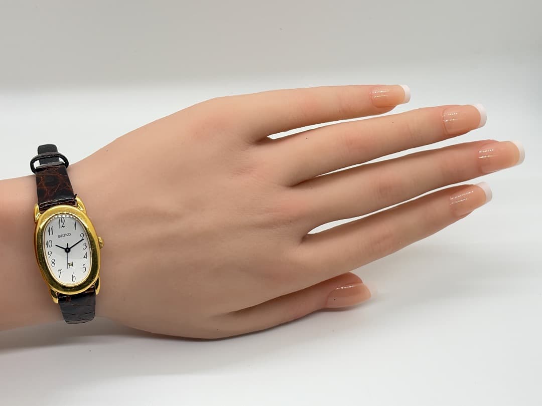 【新品電池】セイコー ノイエ NOIE オーバル 1F21-5B70 ゴールド