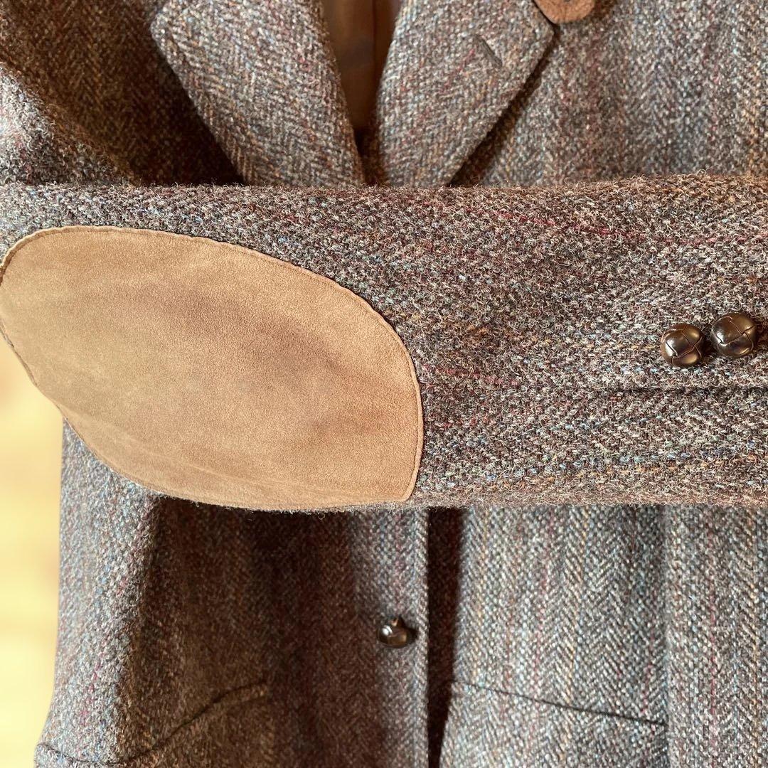 【Fox FIRE製】Harris Tweed テーラードジャケット 肘当て付き