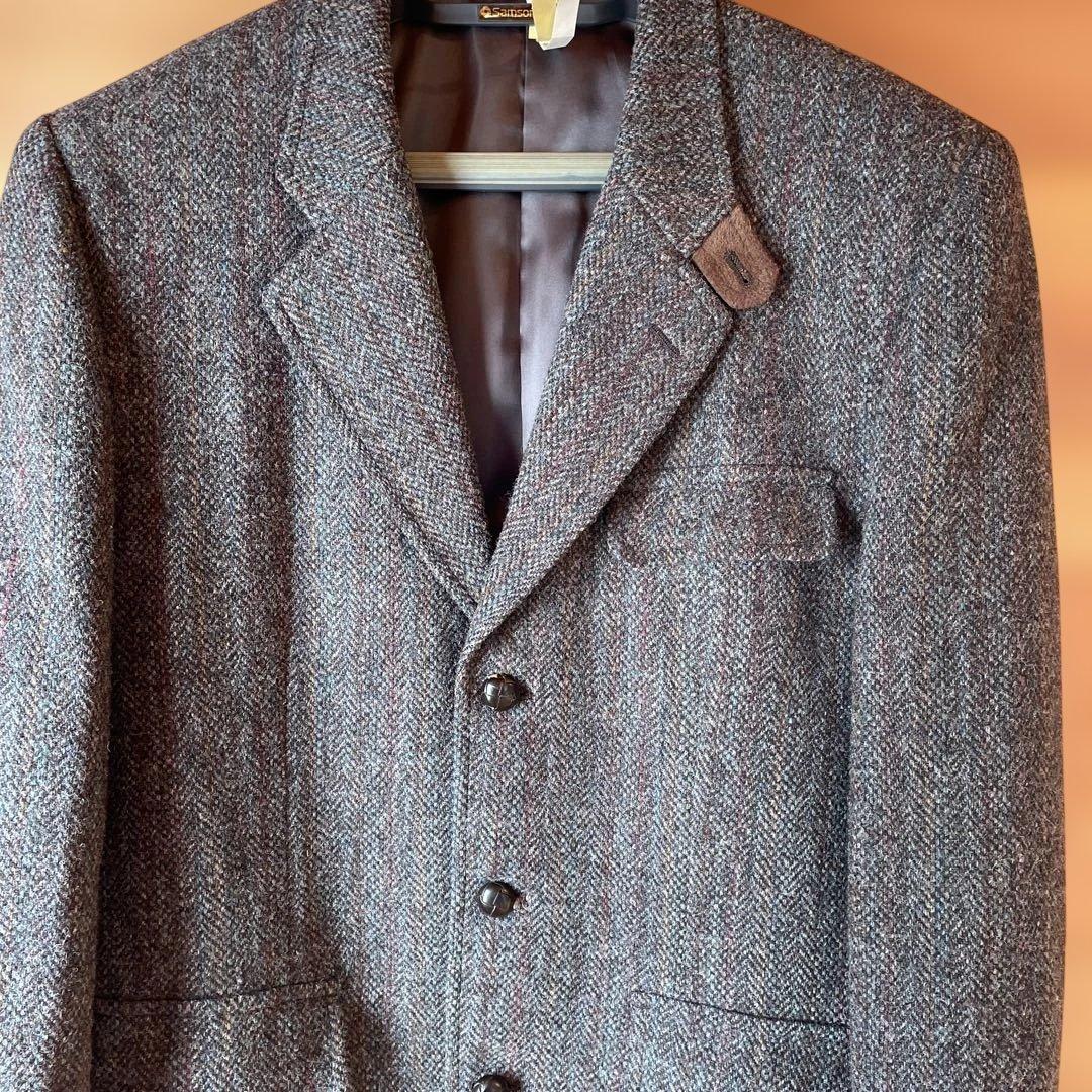 【Fox FIRE製】Harris Tweed テーラードジャケット 肘当て付き