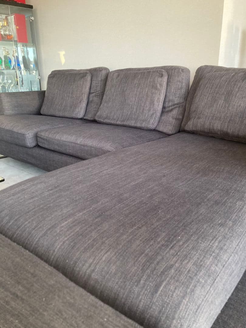 セット売り②【大特価】Armonia ダークグレー L字型ソファ カウチソファ