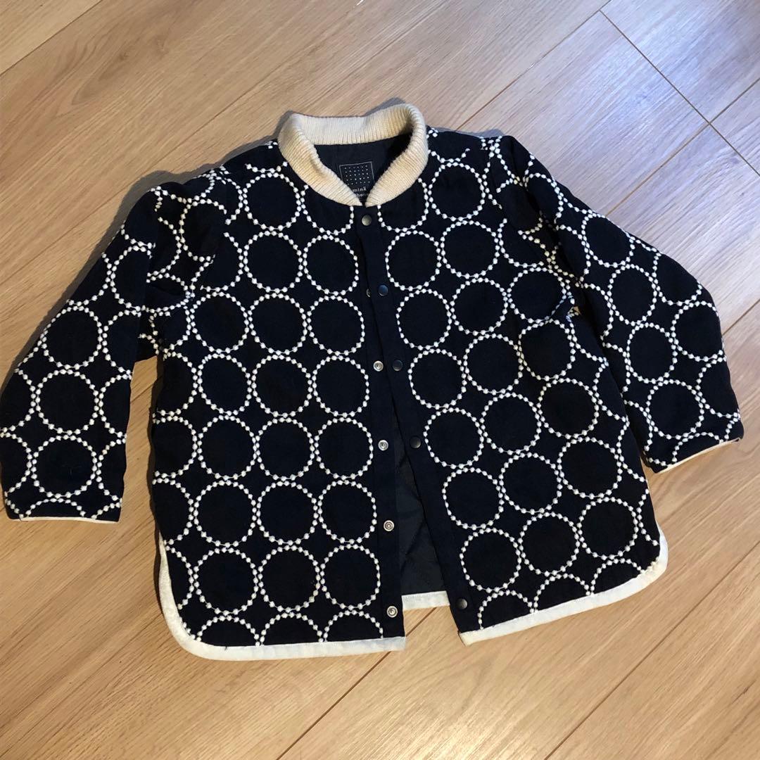 ミナペルホネン キッズ　コート　タンバリン　ジャケット　ブルゾン　100 90