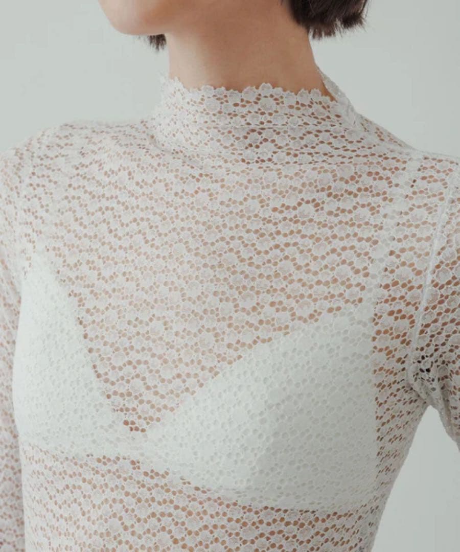 Yo biotop レースロングスリーブトップス