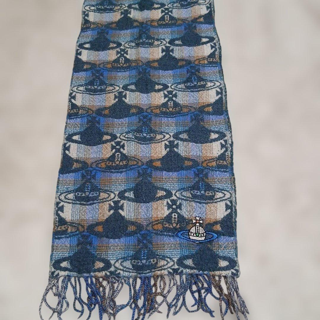 【希少】Vivienne Westwood 　オーブ総柄マフラー