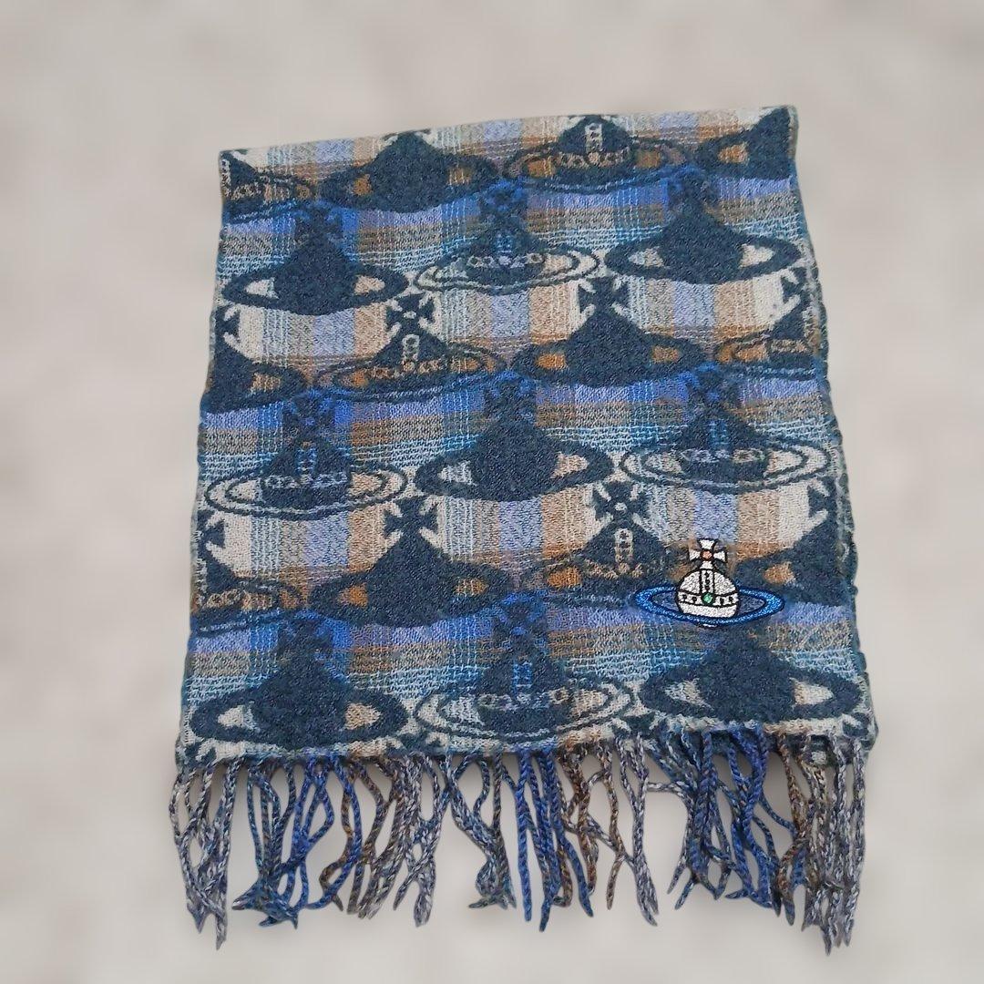 【希少】Vivienne Westwood 　オーブ総柄マフラー