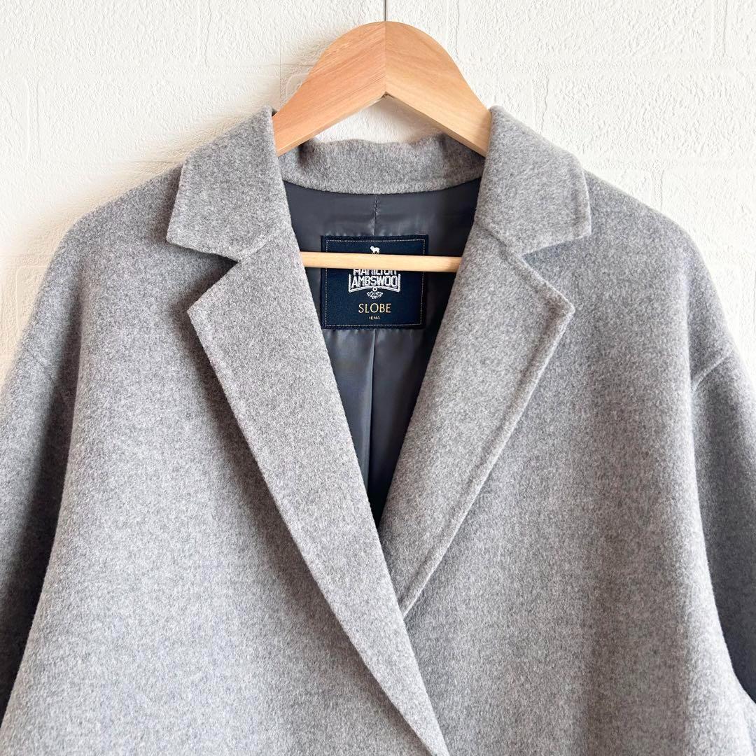 美品✨スローブイエナ　HAMILTONダブルフェイスウールチェスターコート　36