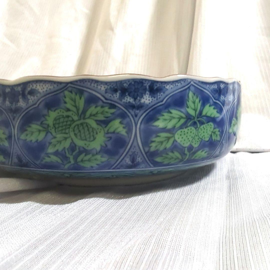 美濃焼　庫山窯　青華緑彩　セット