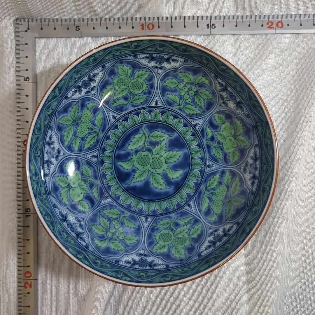 美濃焼　庫山窯　青華緑彩　セット