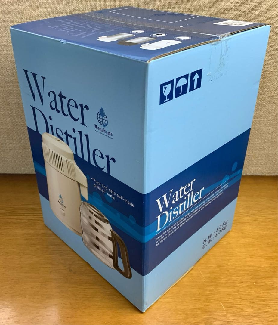 【未開封】メガホーム 家庭用蒸留水器 ブラック MH943S-10M