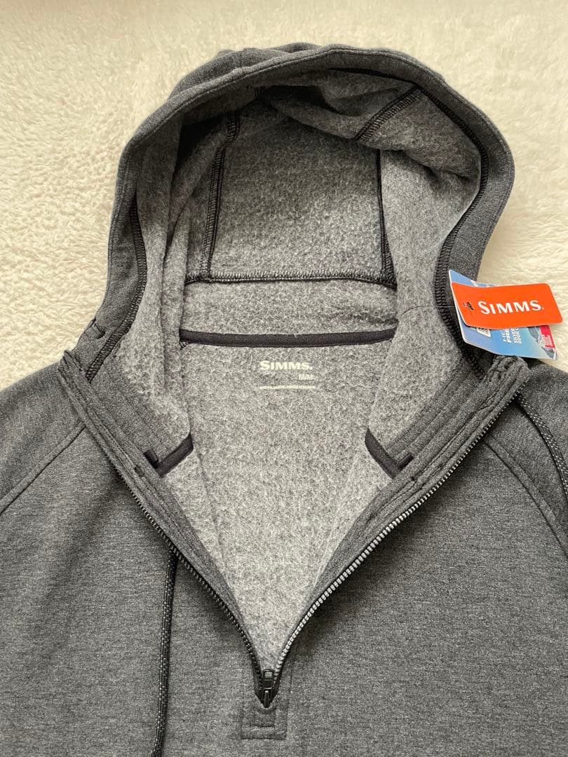 SIMMS シムスバーミリオンフーディー　ハーフジップパーカー　Mサイズ タグ付