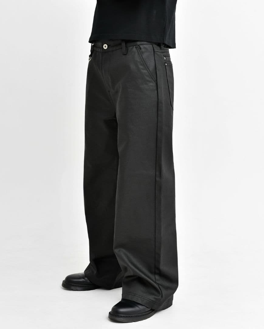 パンツ asapmode Stacked Oil Coating Fit Pants