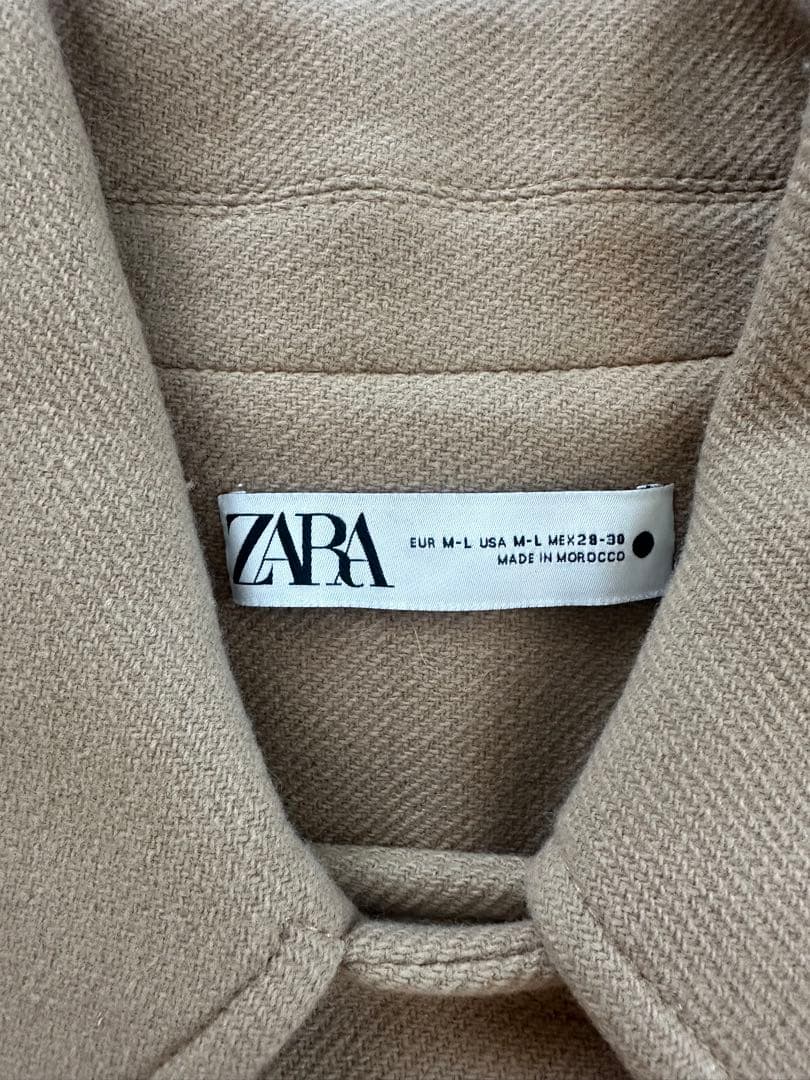 ZARAオーバーサイズショートコート キャメル M-L