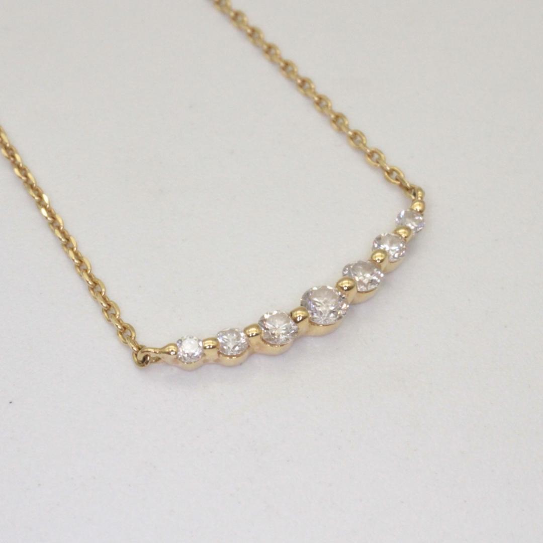 りぃヴァンドーム青山 ダイヤモンドリュールネックレスK18YG【美品】