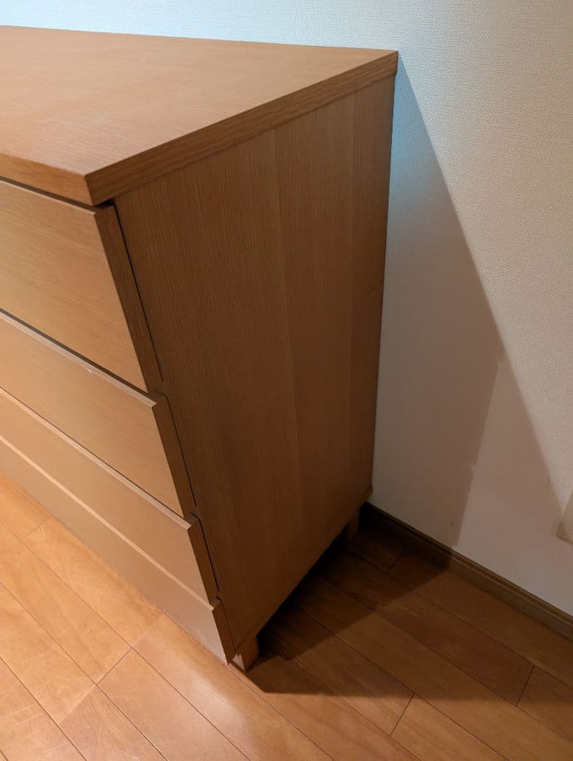 《送料込》無印良品 木製チェスト 4段 オーク材 タンス 衣装ケース