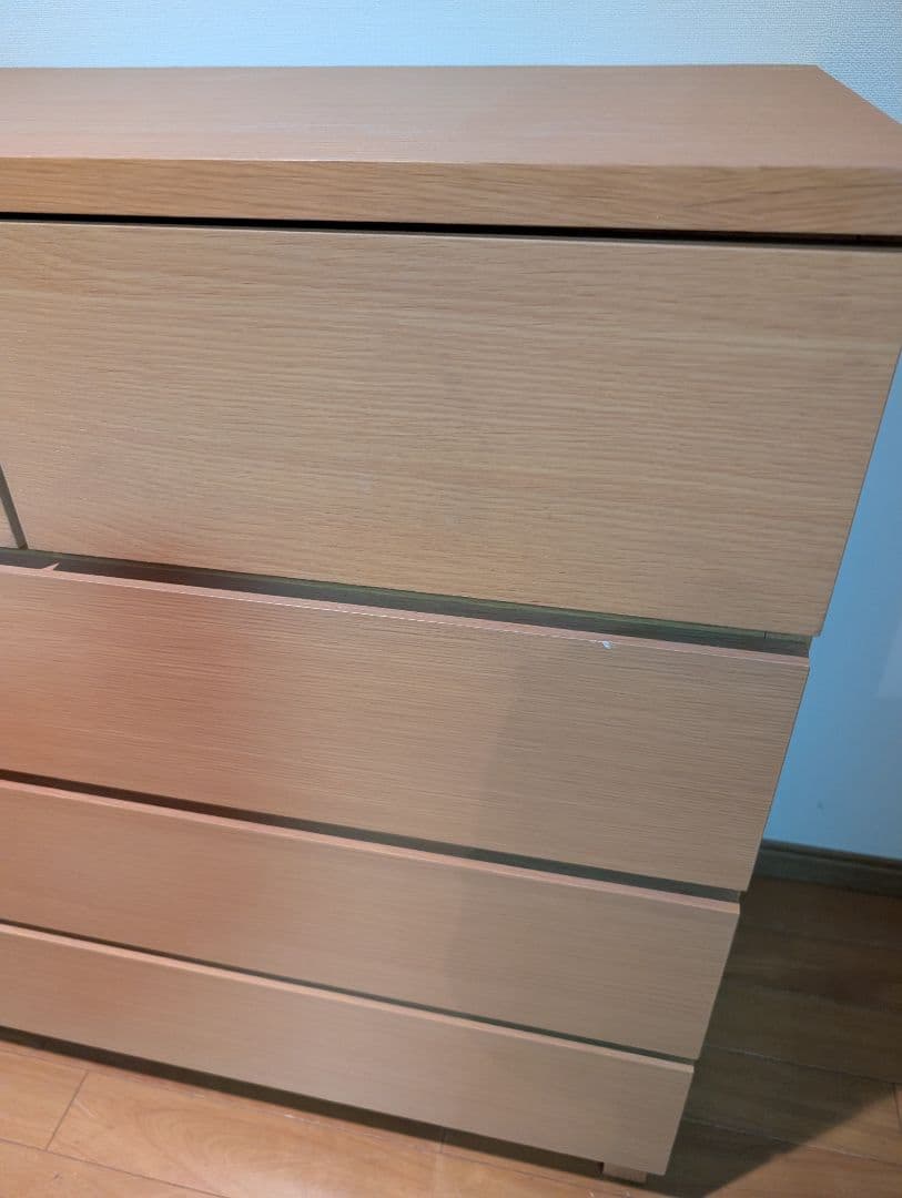 《送料込》無印良品 木製チェスト 4段 オーク材 タンス 衣装ケース