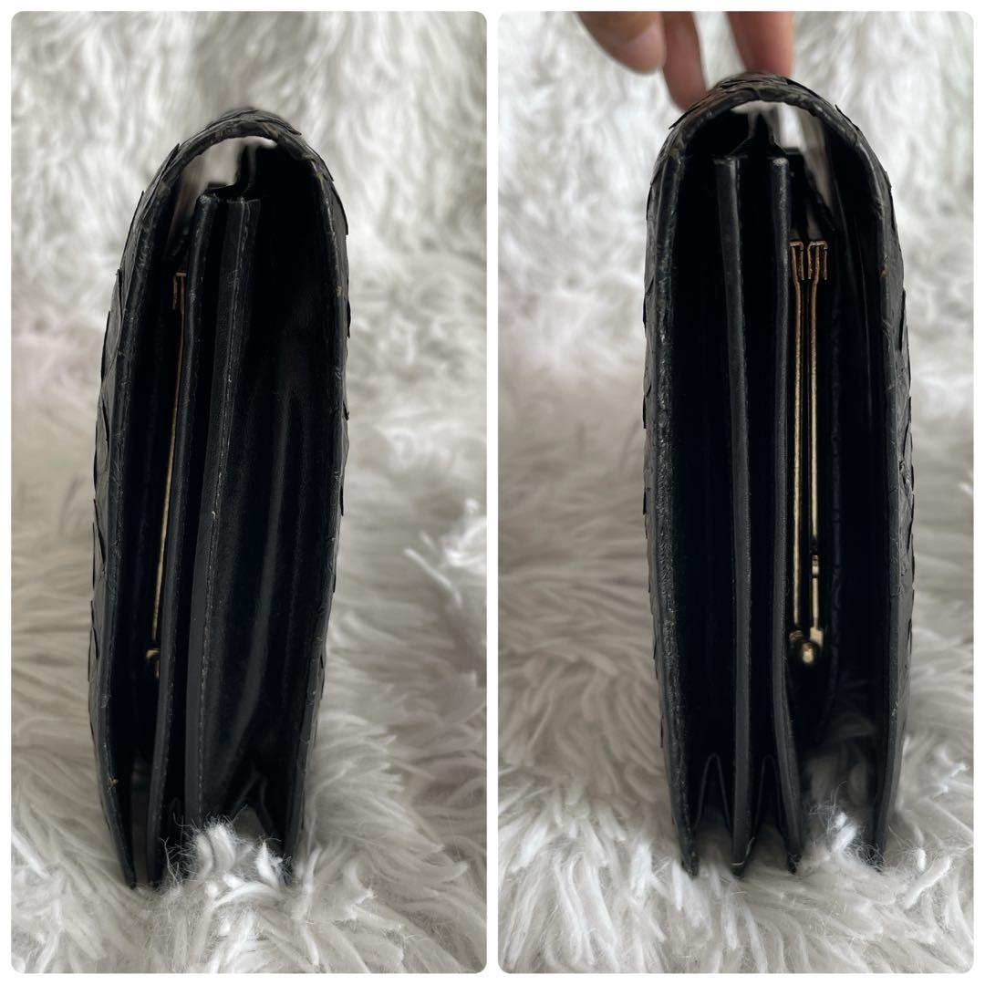 激レア✨ センザンコウ 穿山甲 エキゾチックレザー 長財布 クラッチバッグ