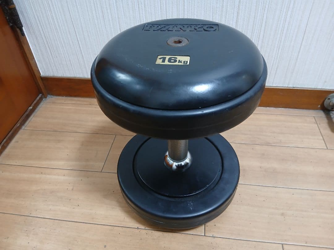 ①IVANKO(イヴァンコ) SDKR ダンベル(ラバー) 16kg x 1個