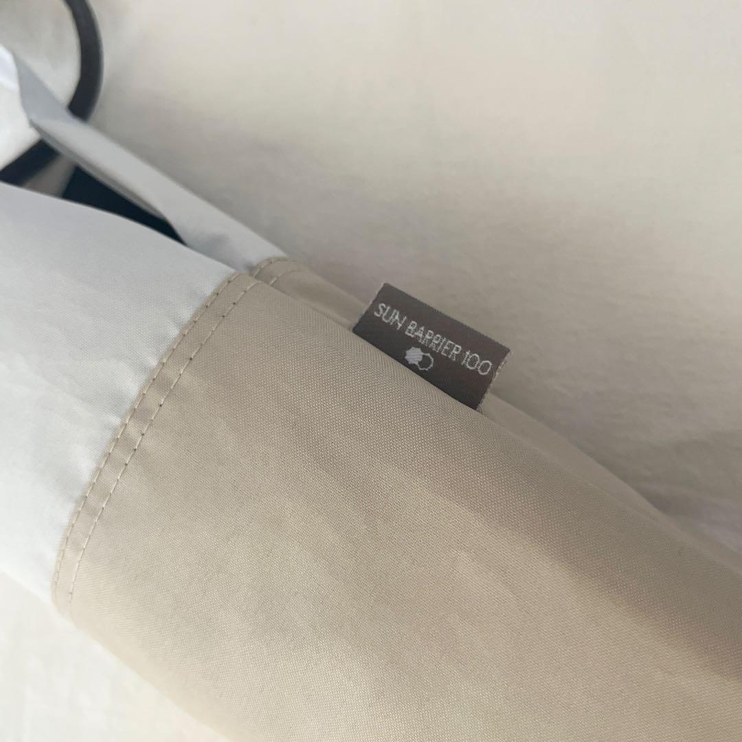 ★K★ サンバリア100 3段折 ベージュ コンビ 日傘 折りたたみ