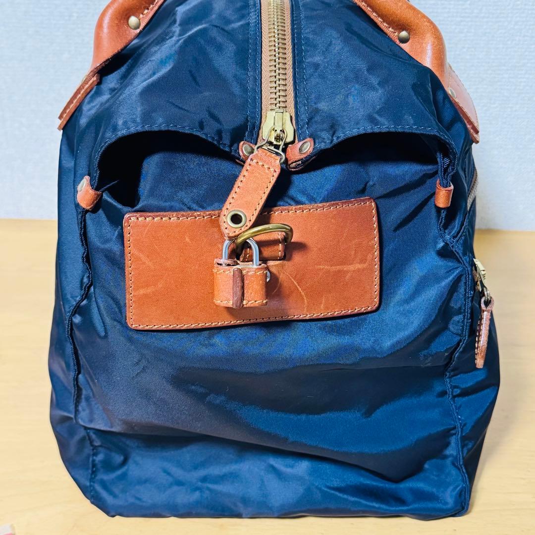 美品　フェリージ　P4/6 ネイビー　ボストンバッグ　旅行用バッグ