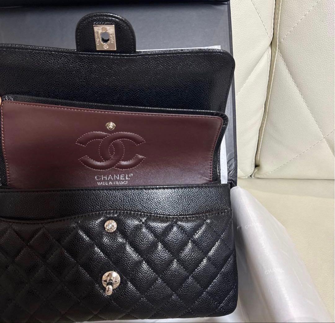CHANEL チェーンフラップバッグキャビアスキン 2way