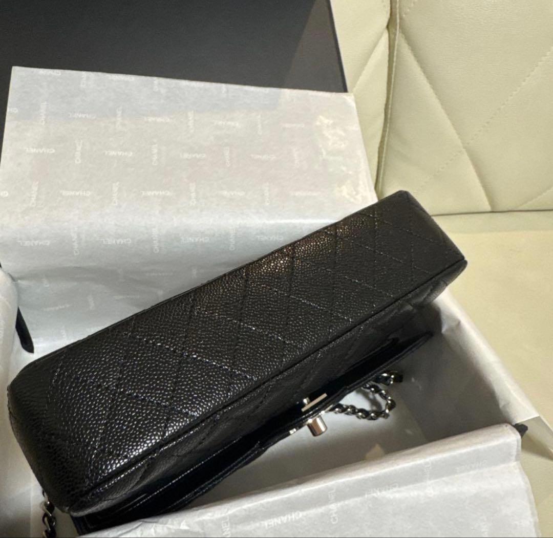 CHANEL チェーンフラップバッグキャビアスキン 2way