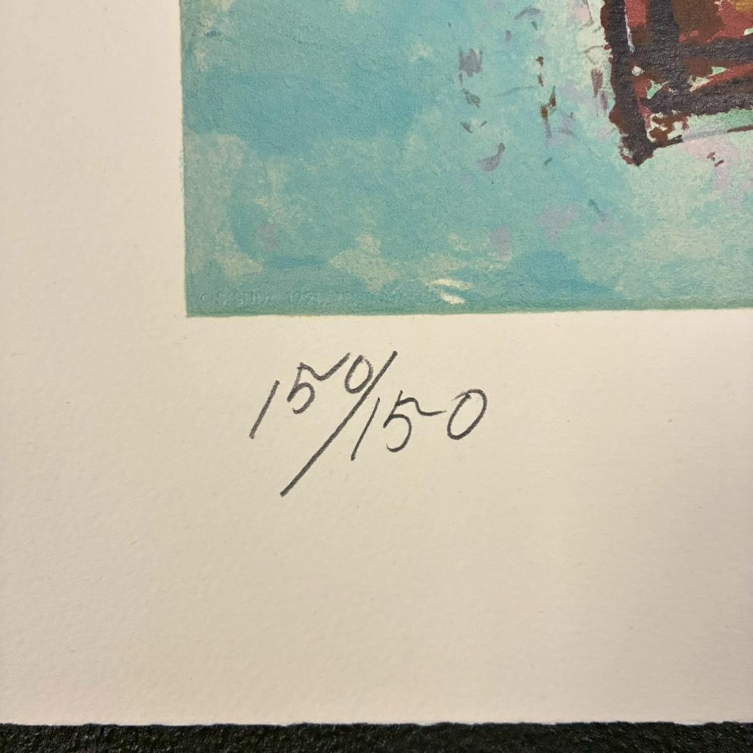 美品 須田剋太「ネムの花」リトグラフ 須田静承認印・証明シール有 国画会会員