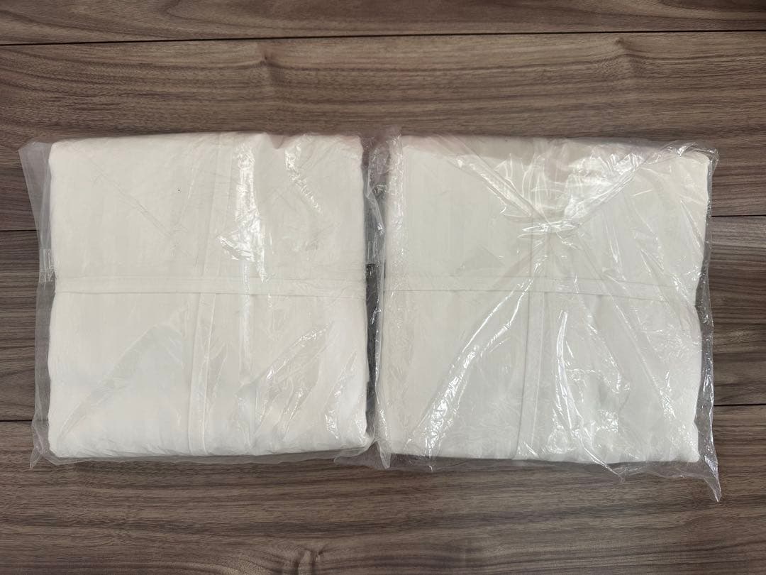 MUJI 無印良品 掛ふとん カバー シングル2枚 サテン織 ホテル仕様 オフ白