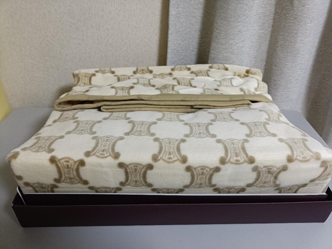 CELINE セリーヌ 西川産業 綿毛布 CL3040 マカダム ベージュ