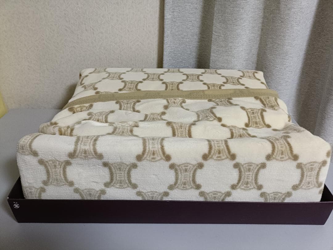 CELINE セリーヌ 西川産業 綿毛布 CL3040 マカダム ベージュ
