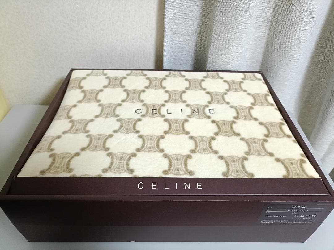 CELINE セリーヌ 西川産業 綿毛布 CL3040 マカダム ベージュ