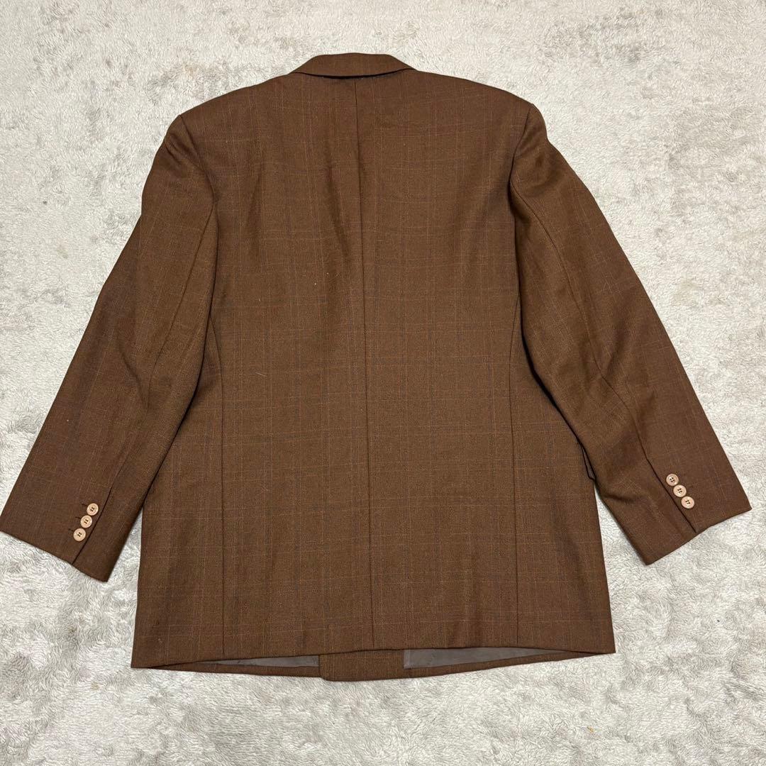 vintage セットアップダブル ボタンフライ Vスリット ブラウン BZ54